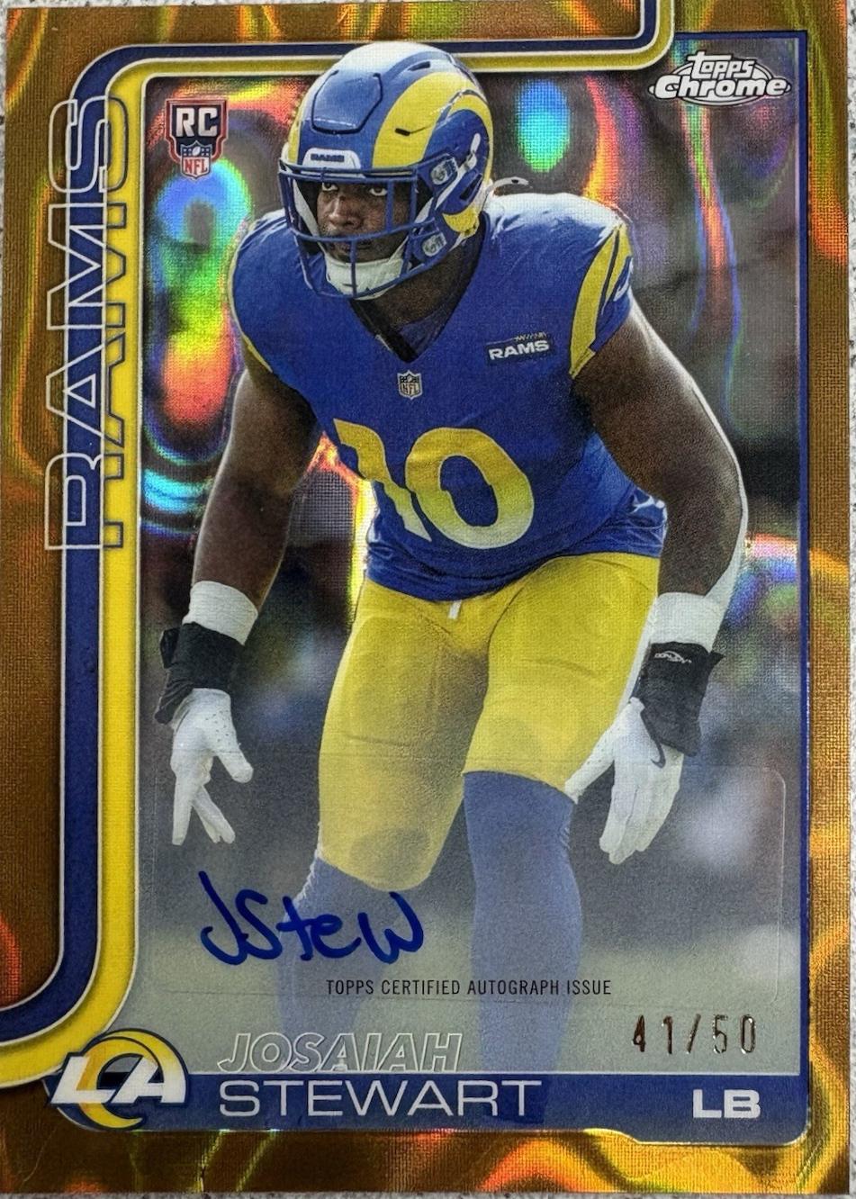 Josaiah Stewart [Gold Lava Refractor] #RRA-JST