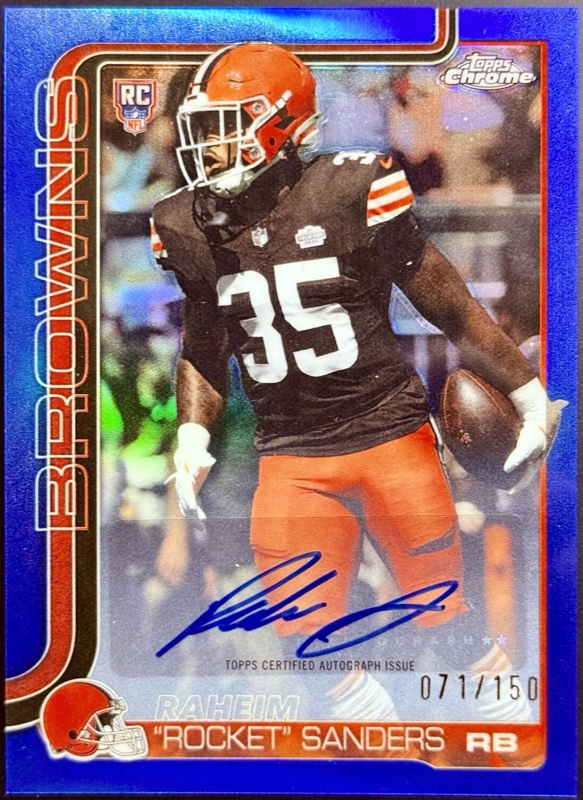 Raheim Rocket Sanders [Blue Refractor] #RRA-RRS