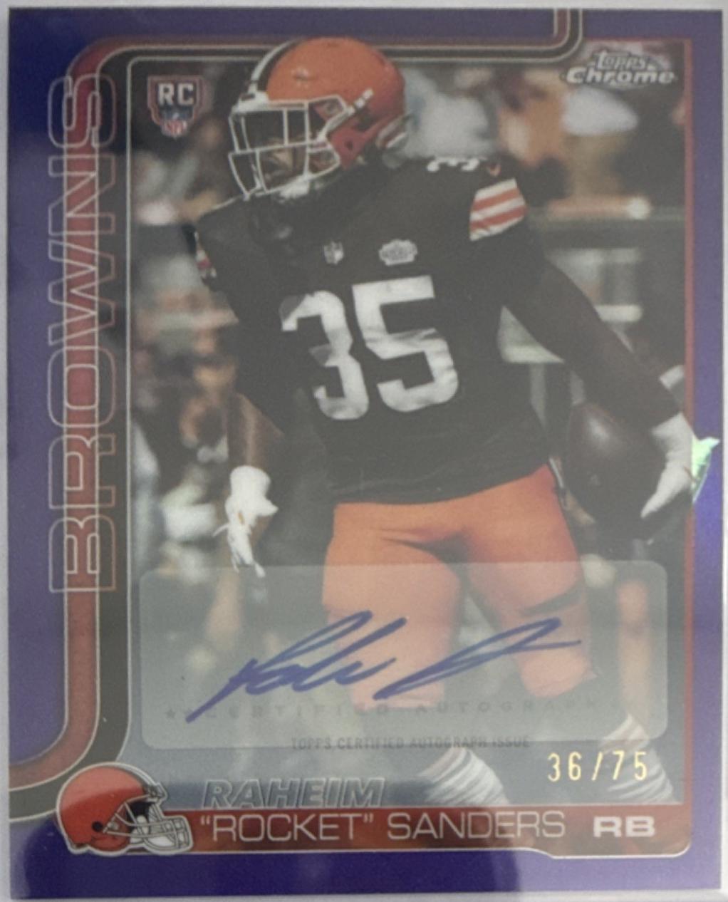 Raheim Rocket Sanders [Purple Refractor] #RRA-RRS