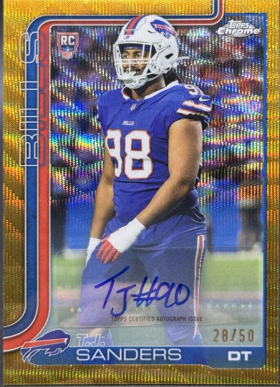 T.J. Sanders [Gold Wave Refractor] #RRA-TJS
