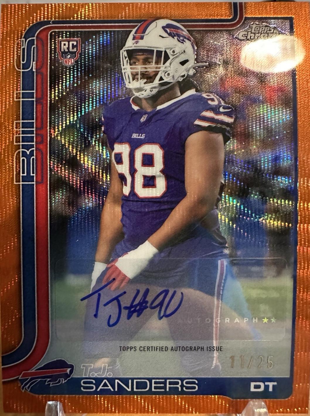 T.J. Sanders [Orange Wave Refractor] #RRA-TJS