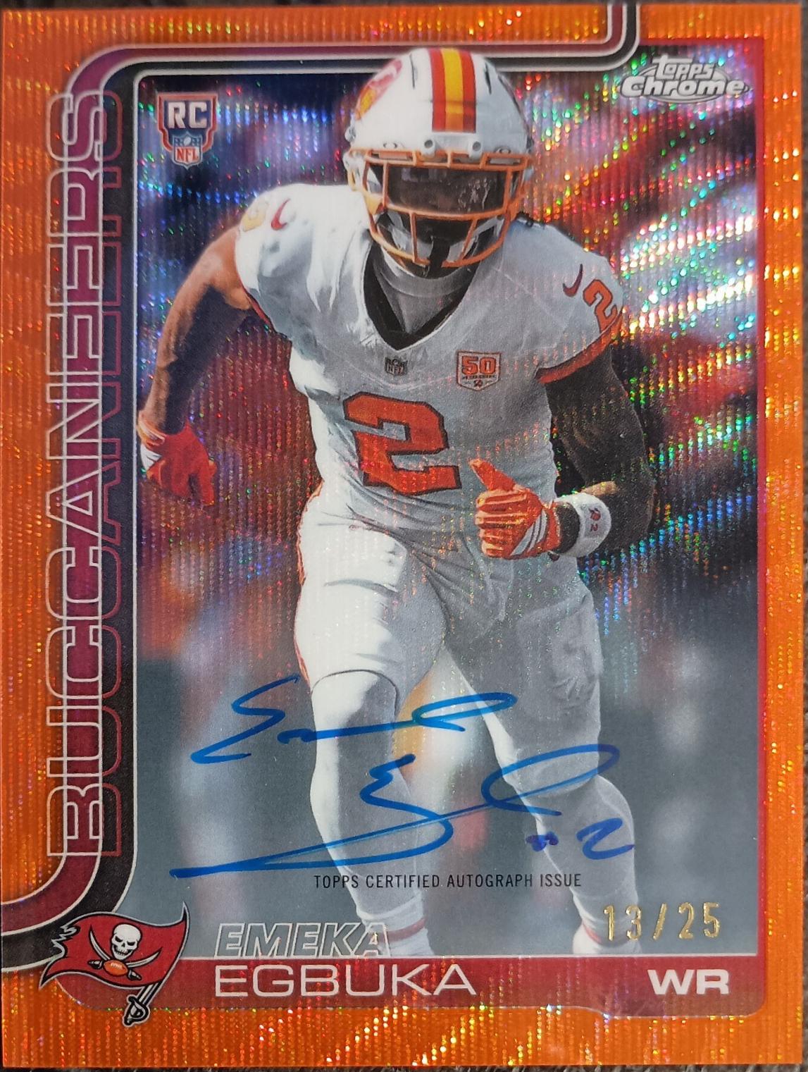 Emeka Egbuka [Orange Wave Refractor] #RA-EE