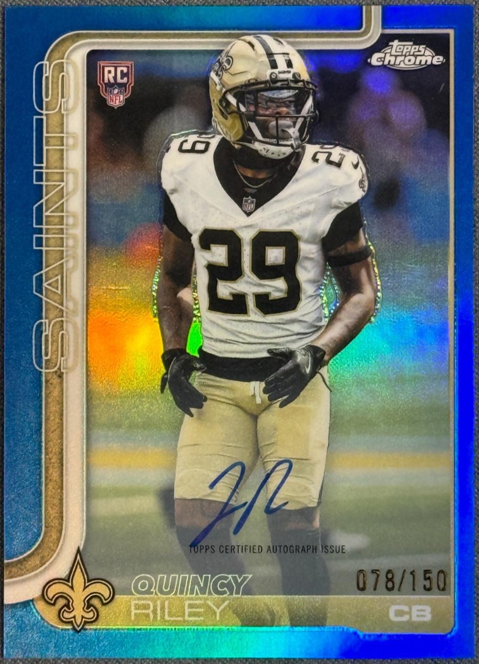 Quincy Riley [Blue Refractor] #RA-QR
