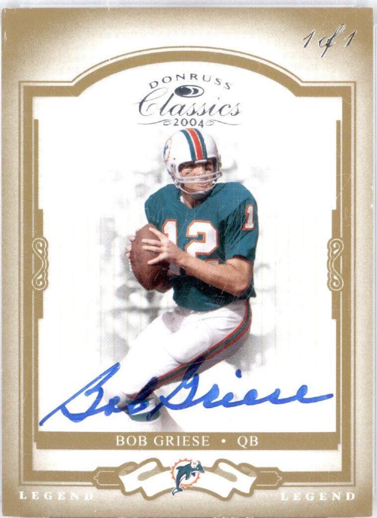 Bob Griese [Significant Signatures Platinum] #104