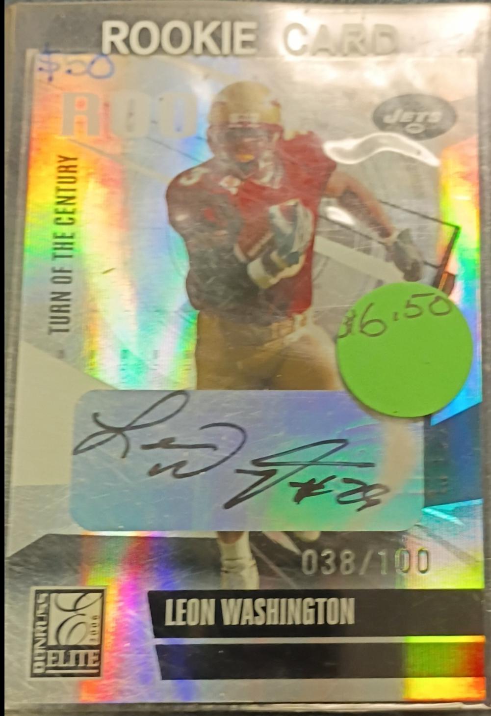 Leon Washington [Turn of the Century Autograph] #183
