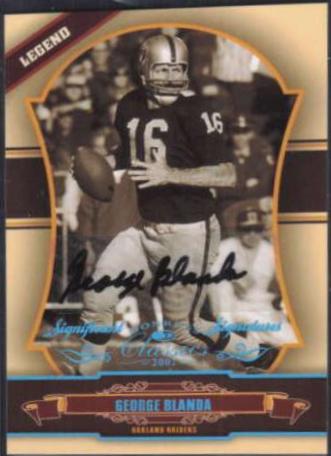 George Blanda [Significant Signatures Platinum] #122