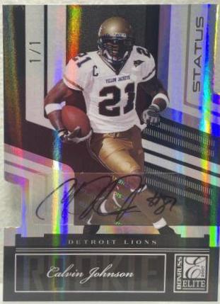 Calvin Johnson [Status Gold Autograph] #118