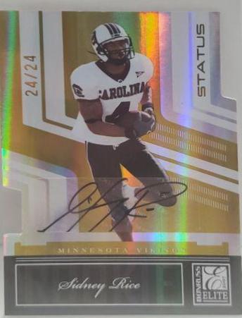 Sidney Rice [Status Gold Autograph] #187