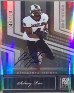 Sidney Rice [Turn of the Century Autograph] #187