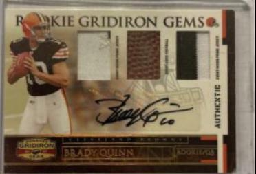 Brady Quinn [Rookie Jersey Prime Autograph] #225