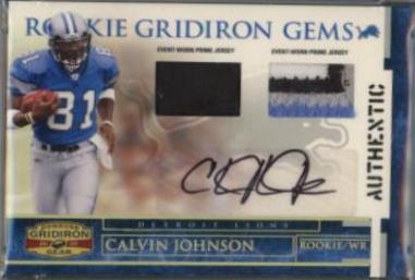 Calvin Johnson [Rookie Jersey Prime Autograph] #212