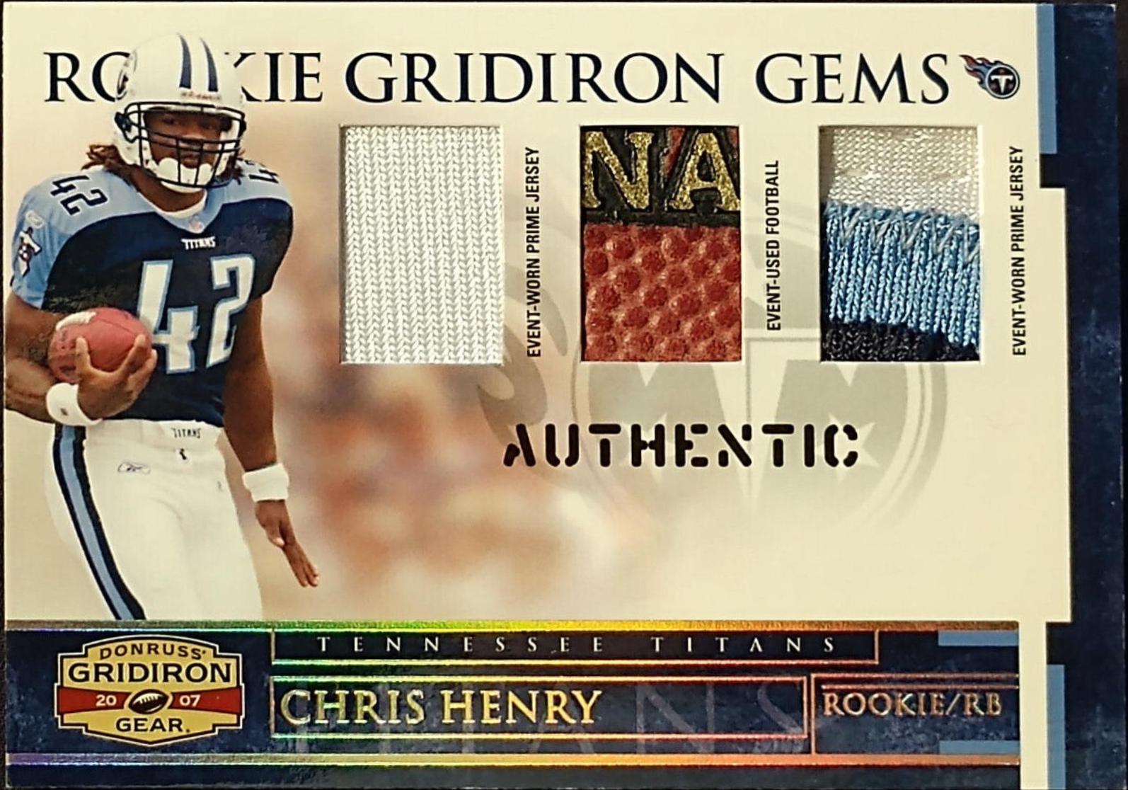 Chris Henry [Rookie Jersey Trios Prime] #210