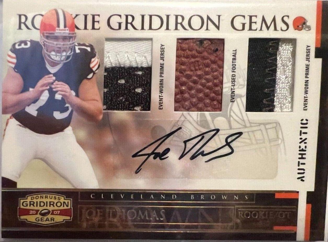 Joe Thomas [Rookie Jersey Trios Prime Autograph] #203
