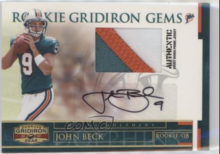 John Beck [Rookie Jersey Prime Autograph] #234