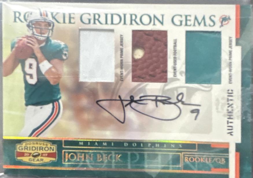 John Beck [Rookie Jersey Trios Prime Autograph] #234