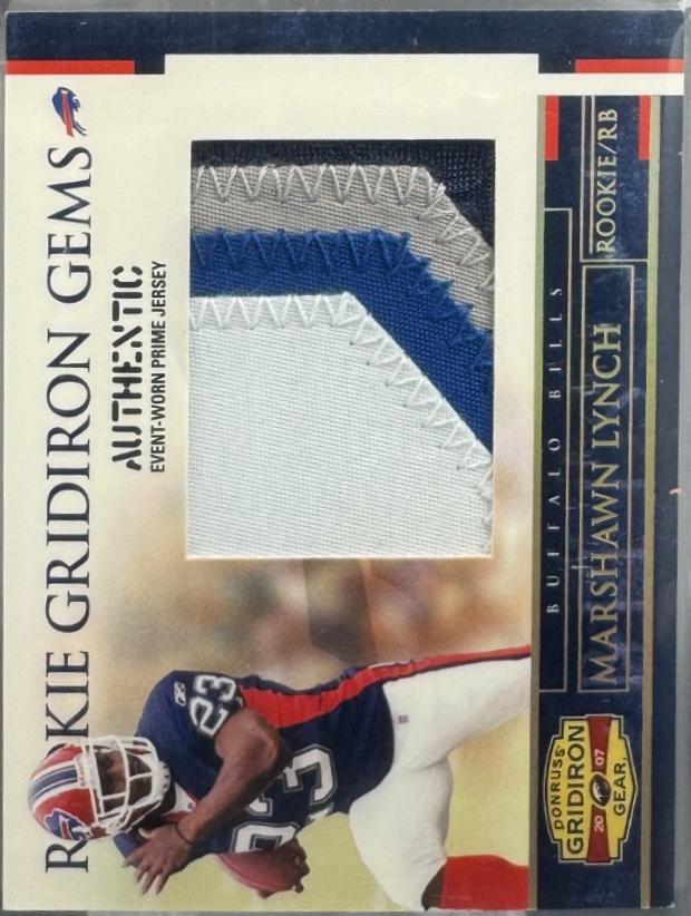 Marshawn Lynch [Rookie Jersey Jumbo Swatch Prime] #201
