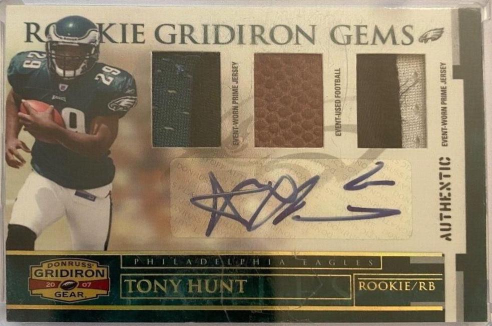 Tony Hunt [Rookie Jersey Prime Autograph] #222