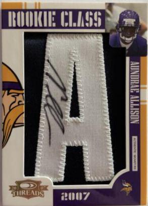 Aundrae Allison [Letter Patch Autograph] #294