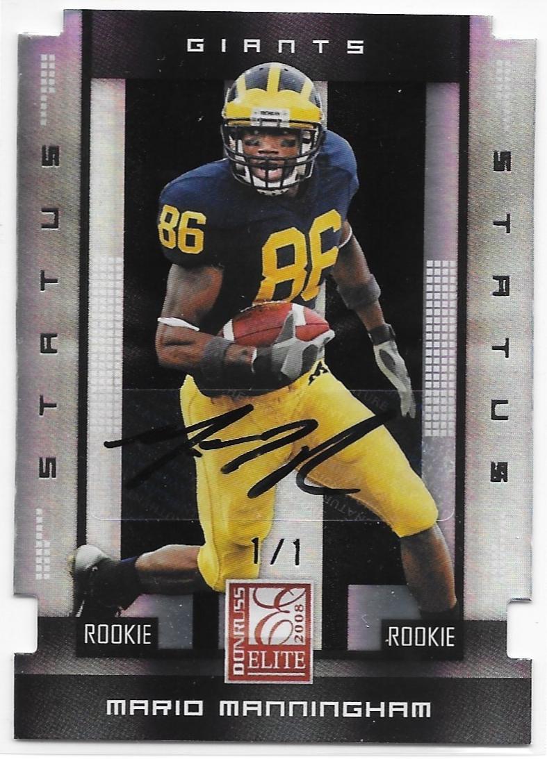 Mario Manningham [Status Gold Autograph] #153