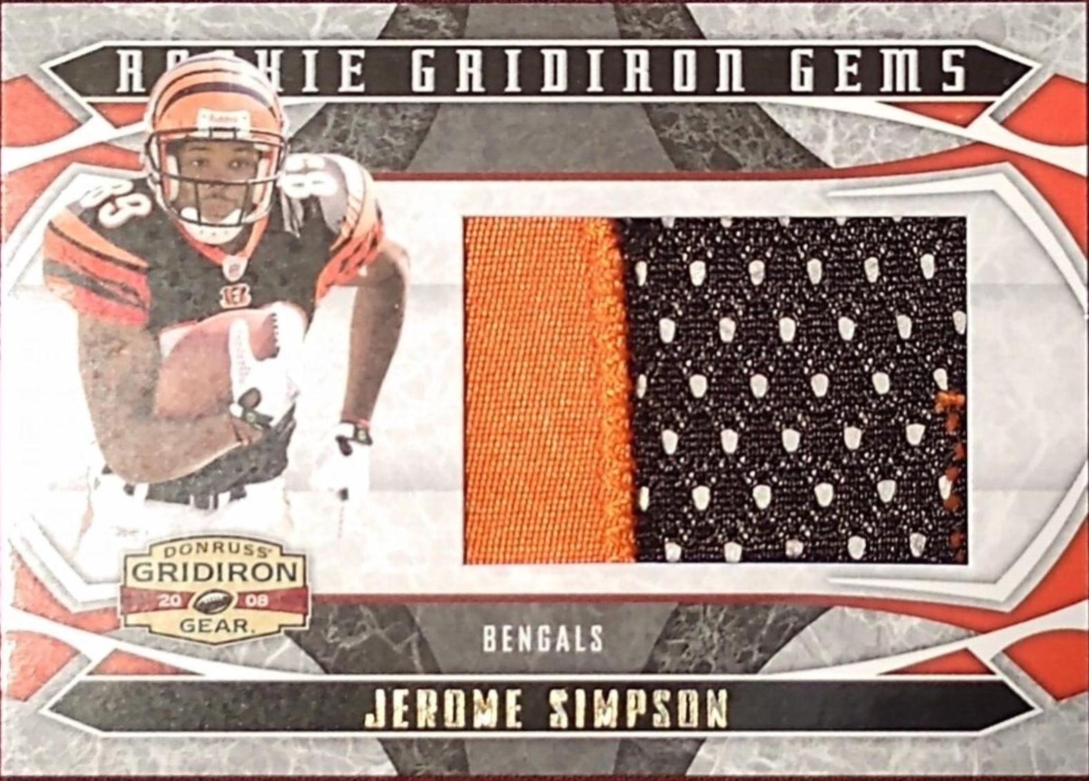 Jerome Simpson [Gridiron Gems Jersey Jumbo Swatch] #219