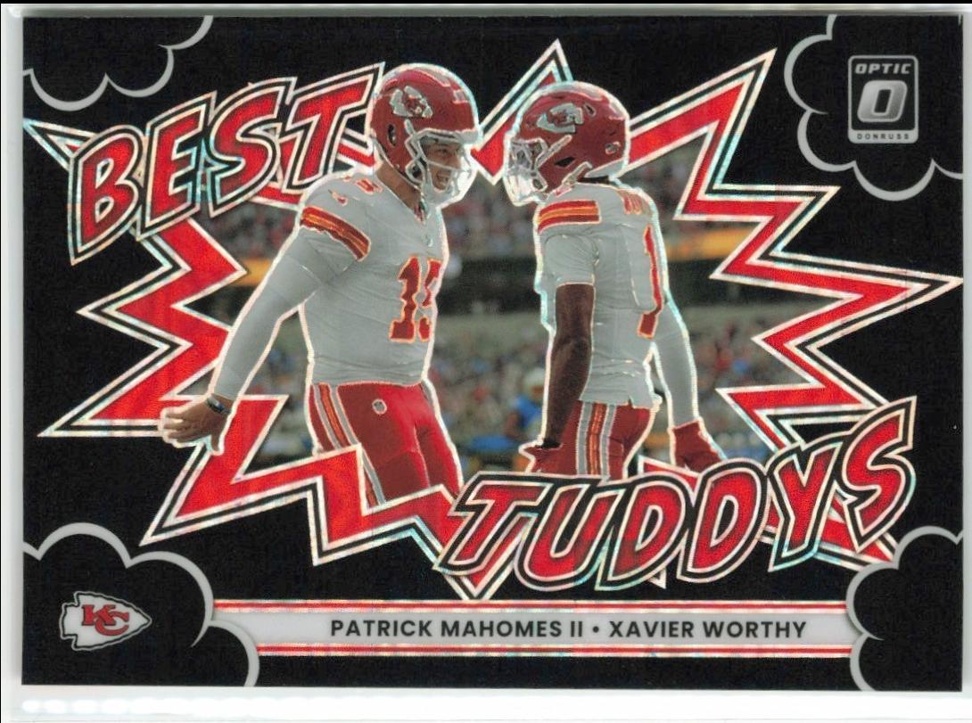 Patrick Mahomes II / Xavier Worthy [Black Pandora] #1