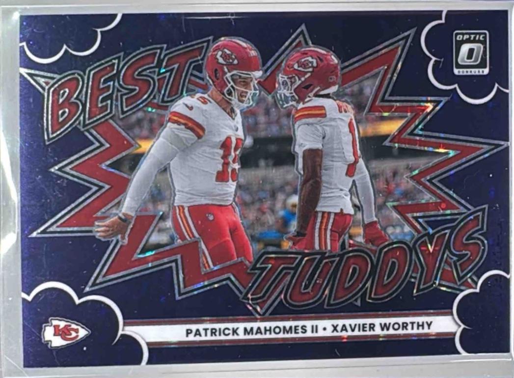 Patrick Mahomes II / Xavier Worthy [Purple Stars] #1