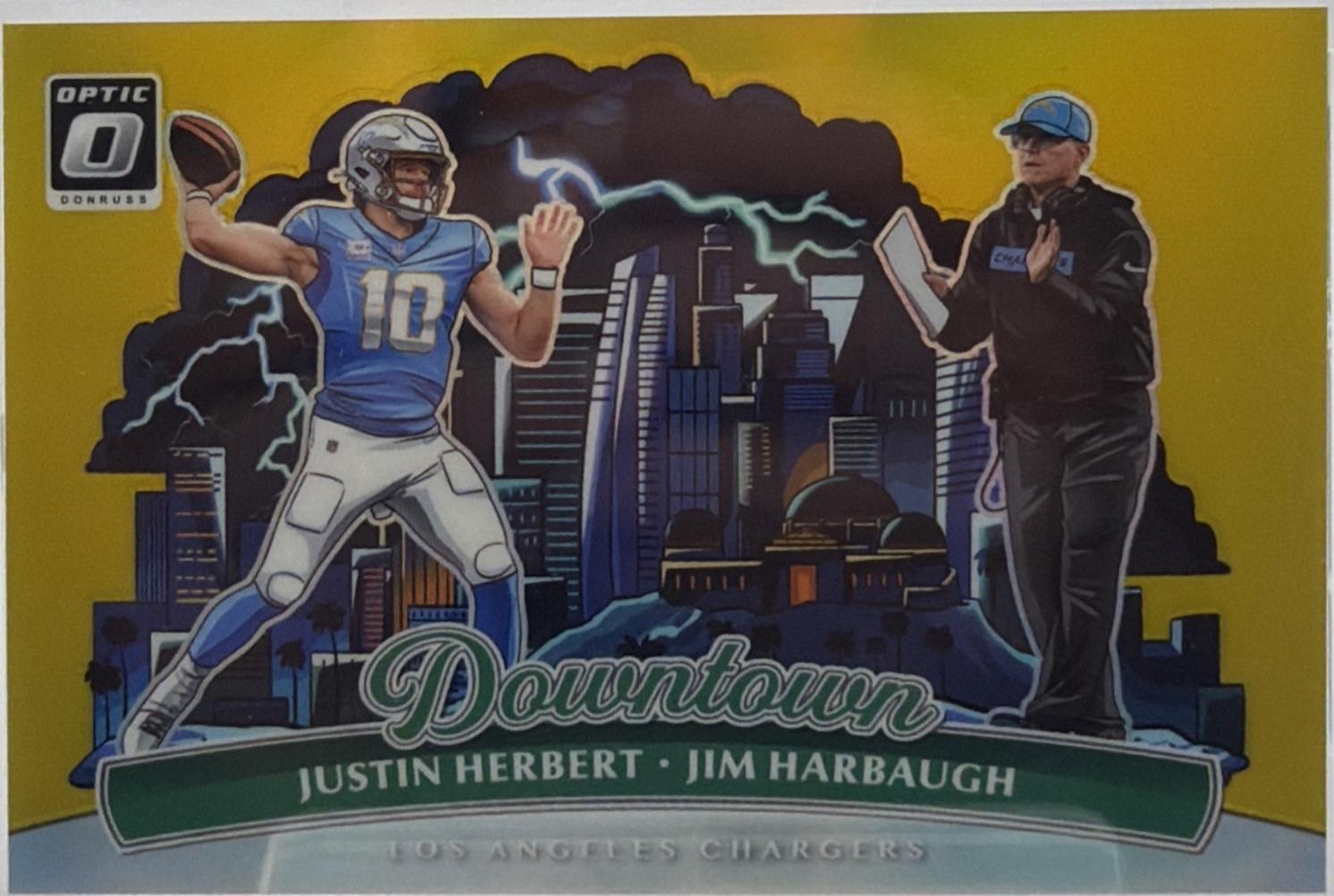 Jim Harbaugh / Justin Herbert [Gold] #4