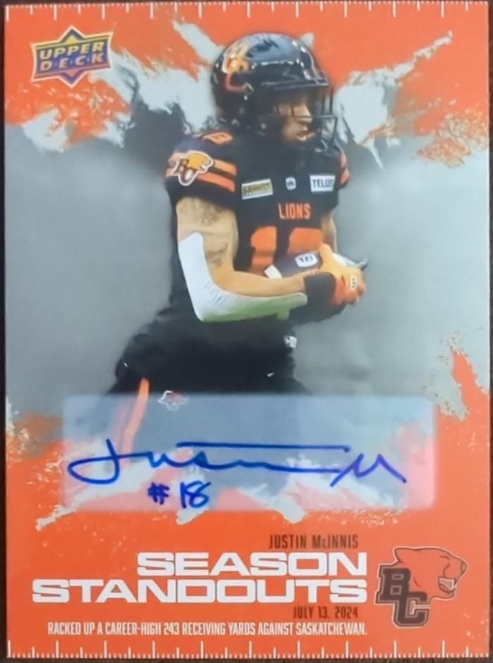 Justin McInnis [Season Standouts Autograph] #82