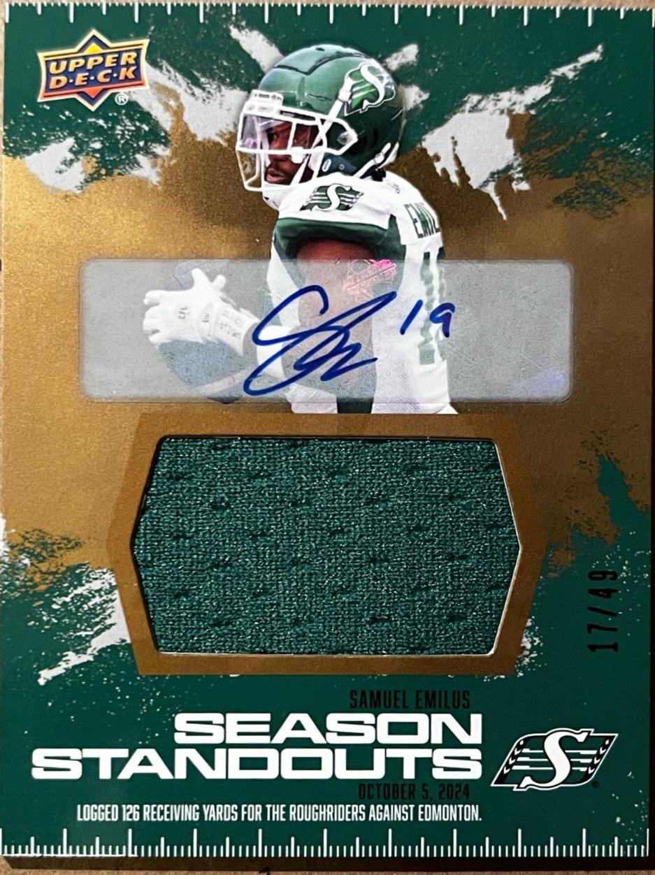 Samuel Emilus [Season Standouts Jersey Autograph] #95