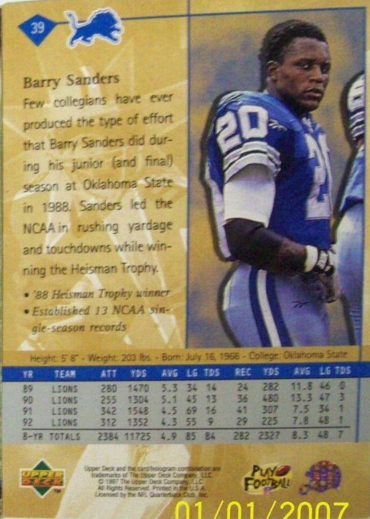 Barry Sanders #39