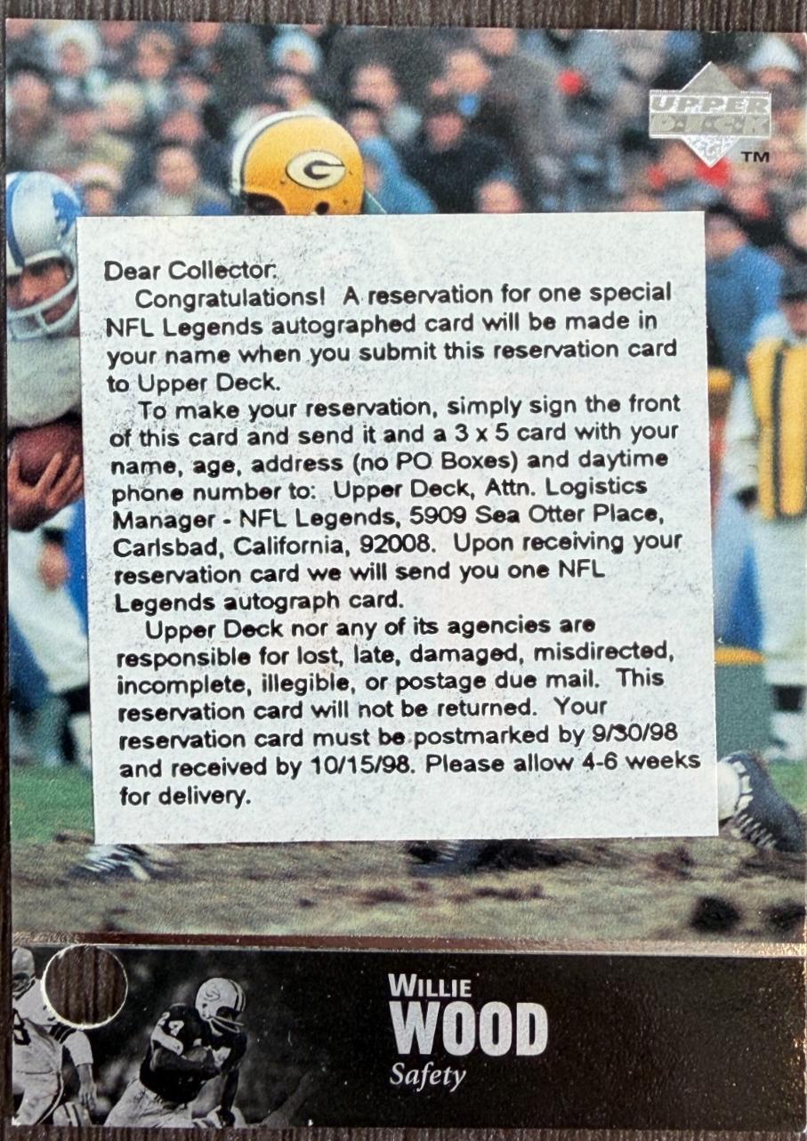 Willie Wood [Autograph] #AL-71
