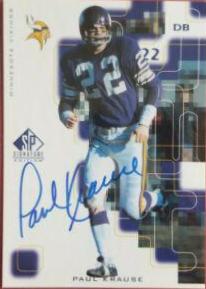 Paul Krause [Autograph] #PK