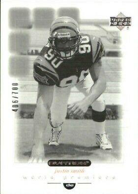 Justin Smith [Black & White Rookies] #106