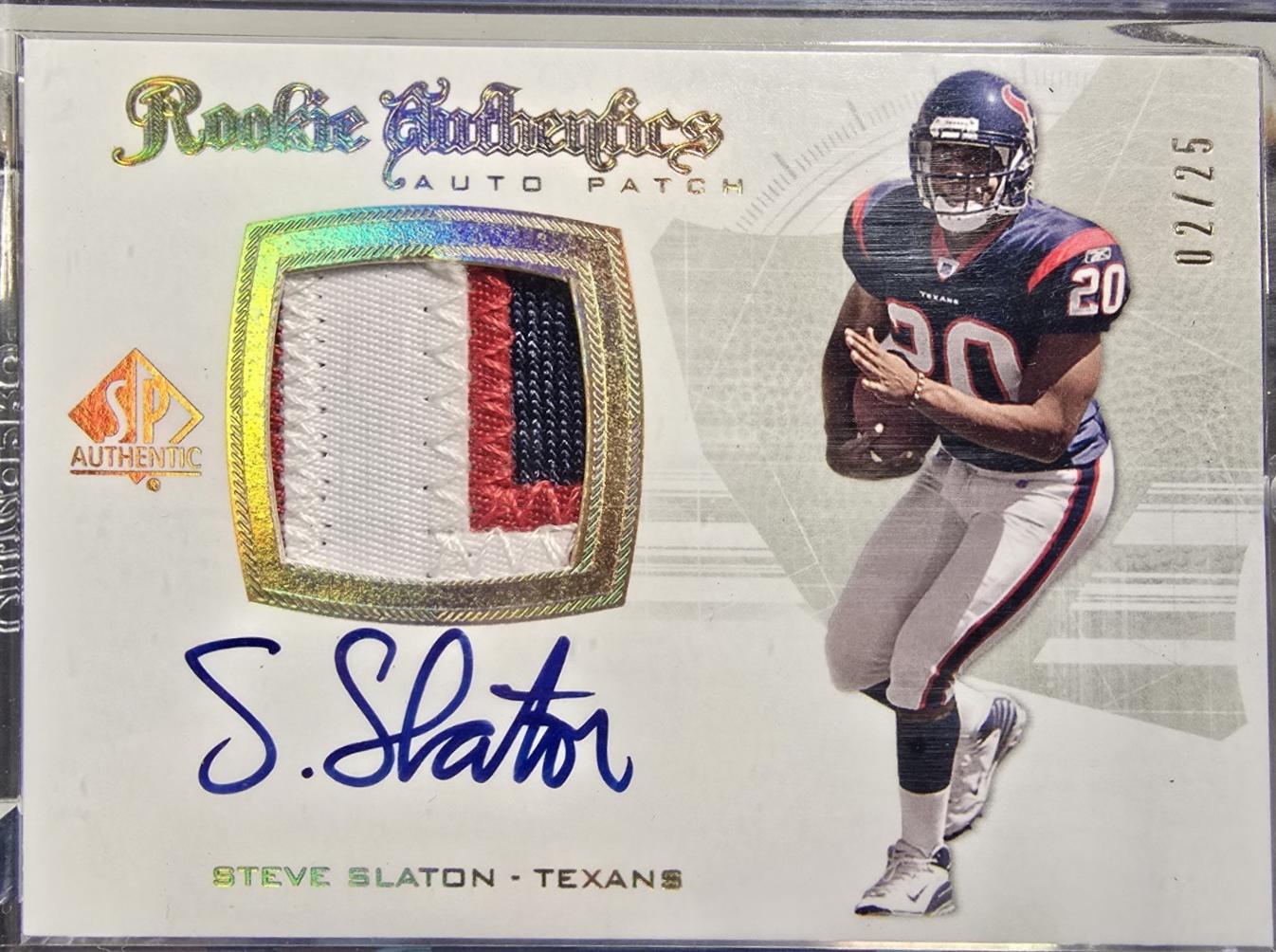 Steve Slaton [Autograph Patch Gold] #286
