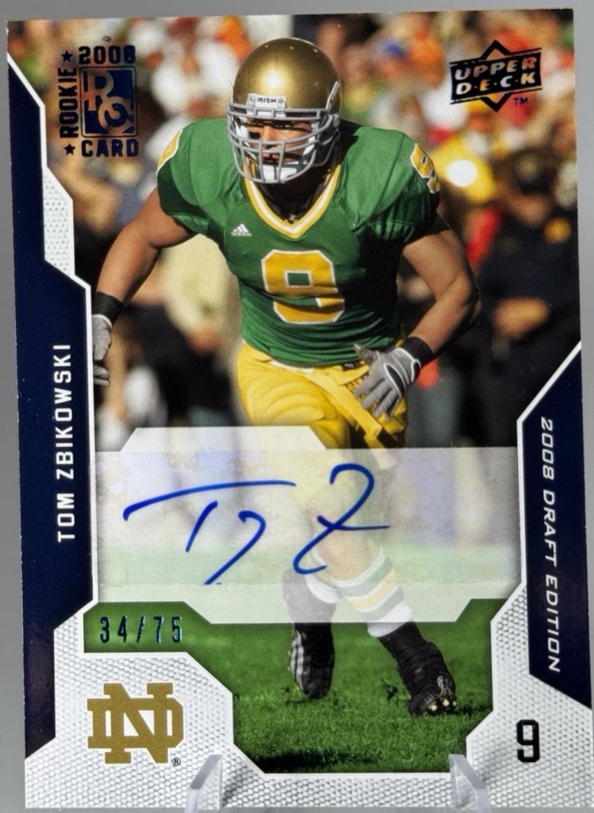 Tom Zbikowski [Autograph Blue] #96