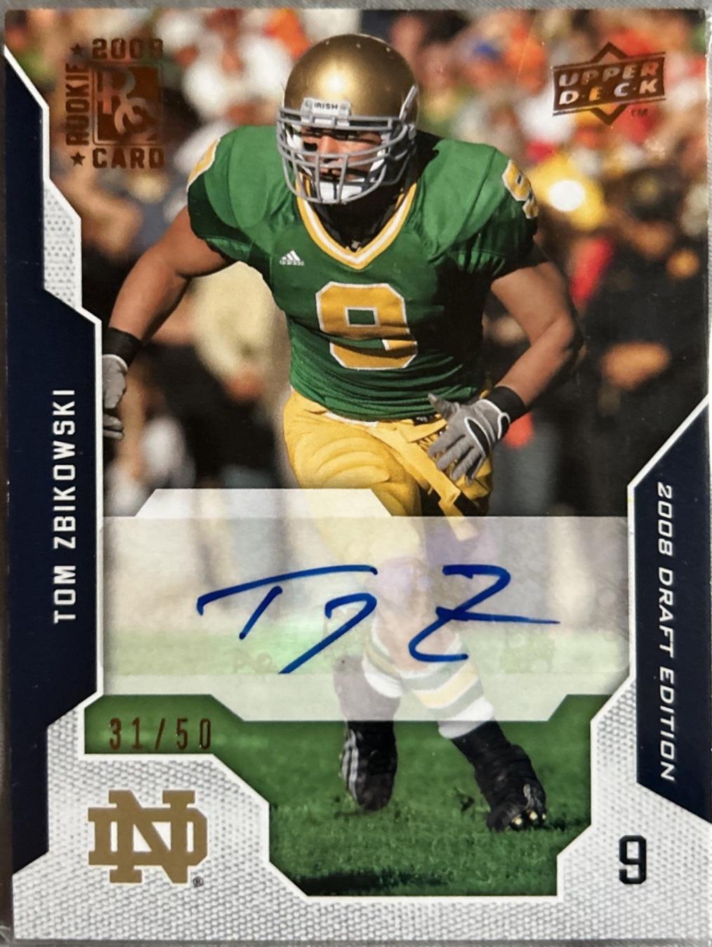 Tom Zbikowski [Autograph Bronze] #96
