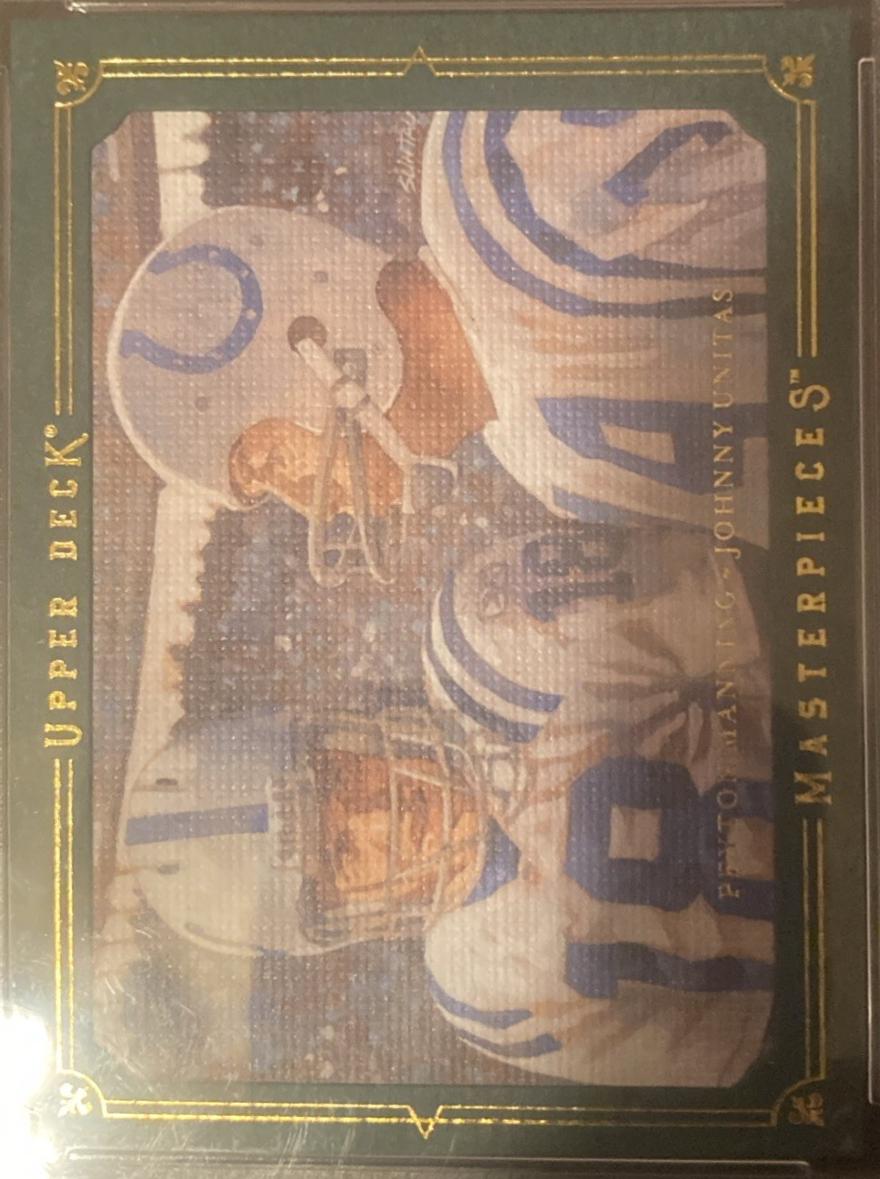 Johnny Unitas, Peyton Manning [Framed Green 75] #92