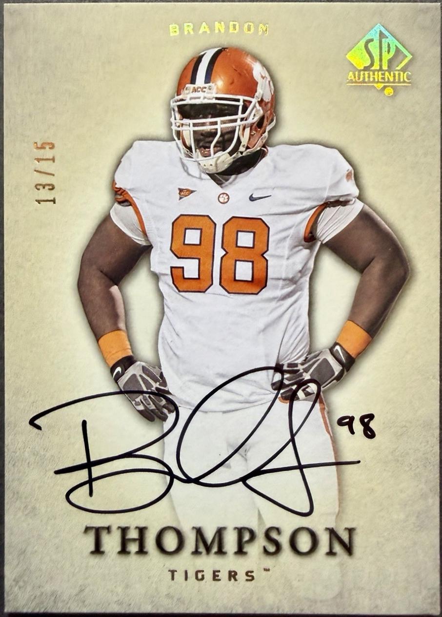 Brandon Thompson [Autograph Gold] #15