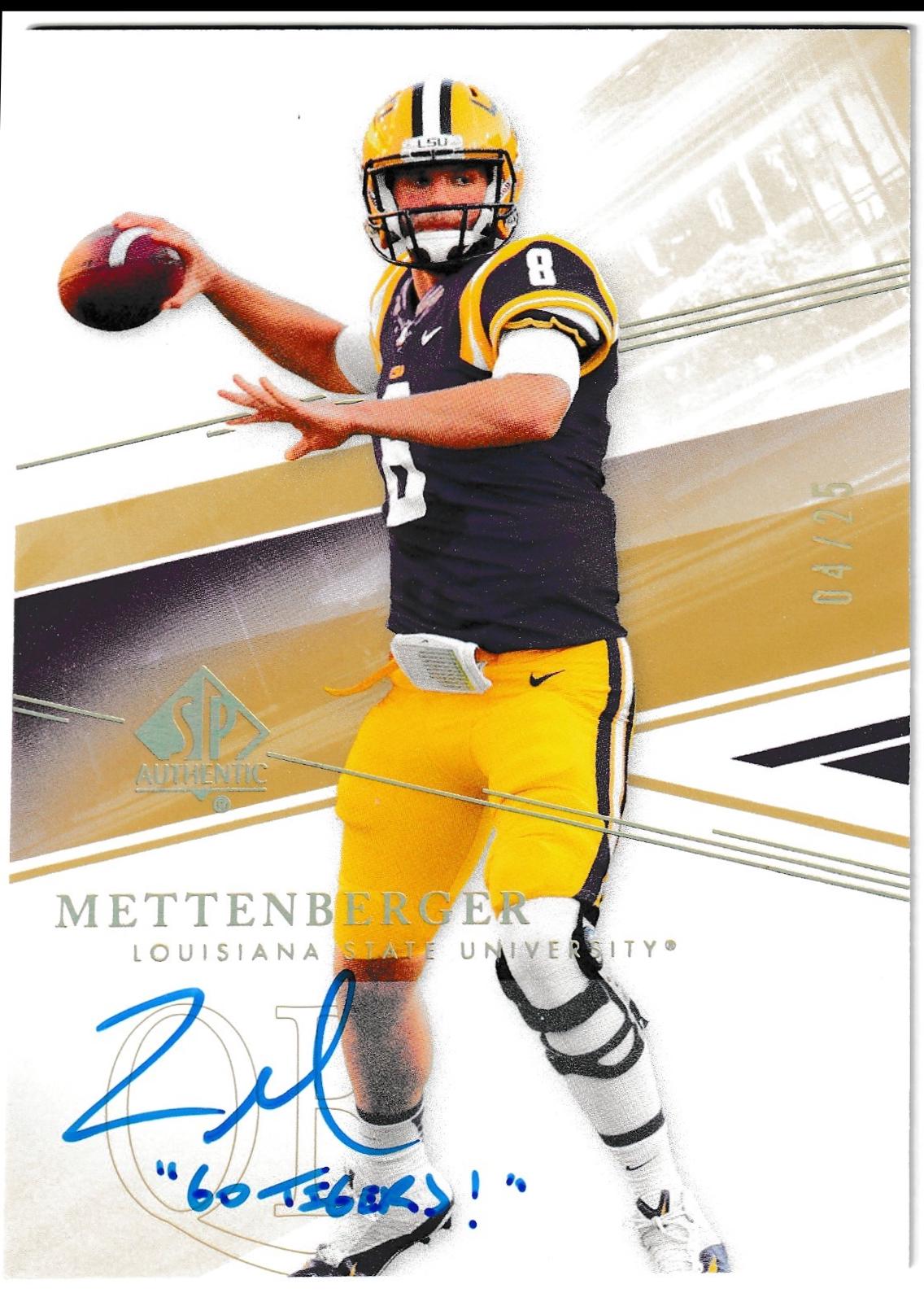 Zach Mettenberger [Inscribed Autograph] #15
