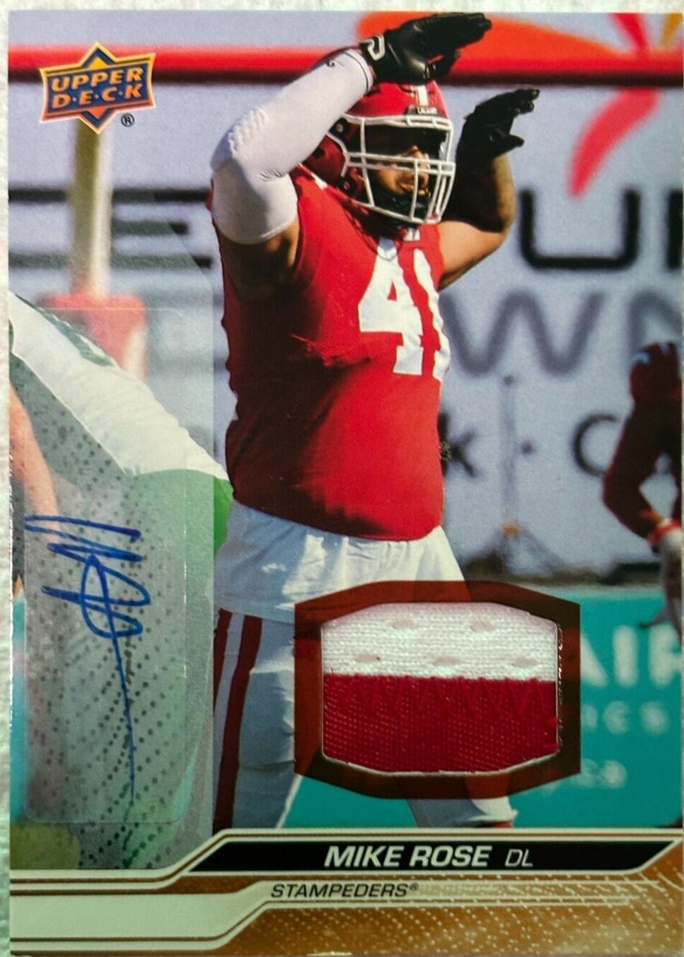Mike Rose [Game Patch Autograph] #30