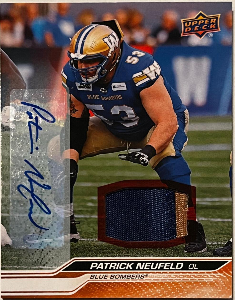 Patrick Neufeld [Game Patch Autograph] #59