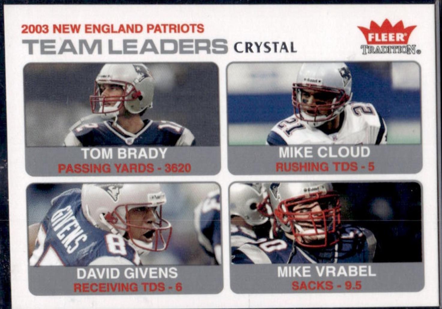 Tom Brady, Mike Cloud, David Givens, Mike Vrabel [Crystal] #3