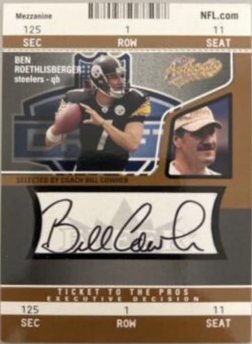 Ben Roethlisberger, Bill Cowher [Autograph] #134
