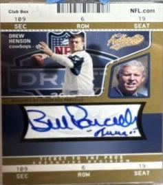 Drew Henson, Bill Parcells [Autograph Mezzanine Bronze] #133