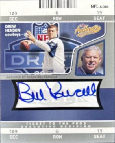 Drew Henson, Bill Parcells [Autograph] #133