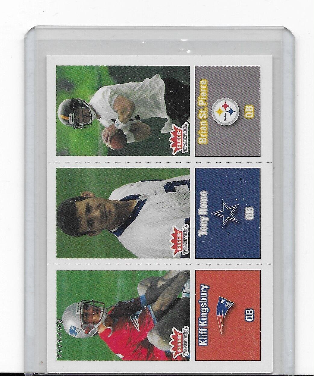 Kliff Kingsbury, Tony Romo, Brian St. Pierre [Tiffany] #299