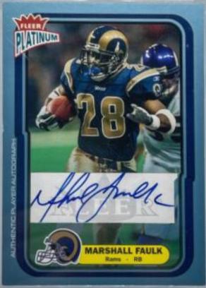Marshall Faulk [Blue Autograph] #50