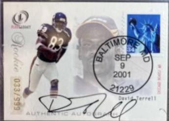David Terrell [Postmarked Rookies Autograph] #92