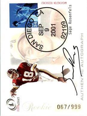 Sage Rosenfels [Postmarked Rookies Autograph] #103