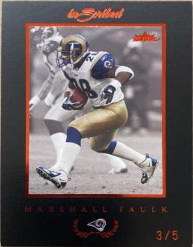 Marshall Faulk [Black Border Red] #47